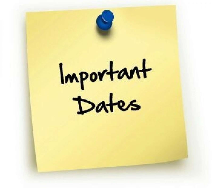 Important Dates 2025-2026